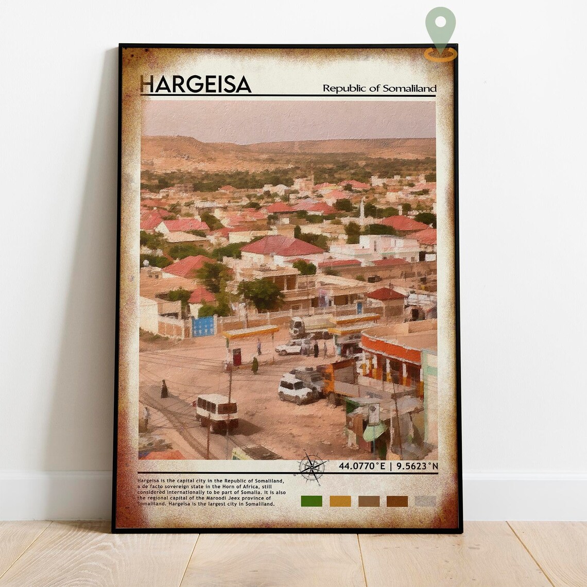 Hargeisa Somaliland Cityscape Desert Town Hills Africa Travel Poster - Image 4