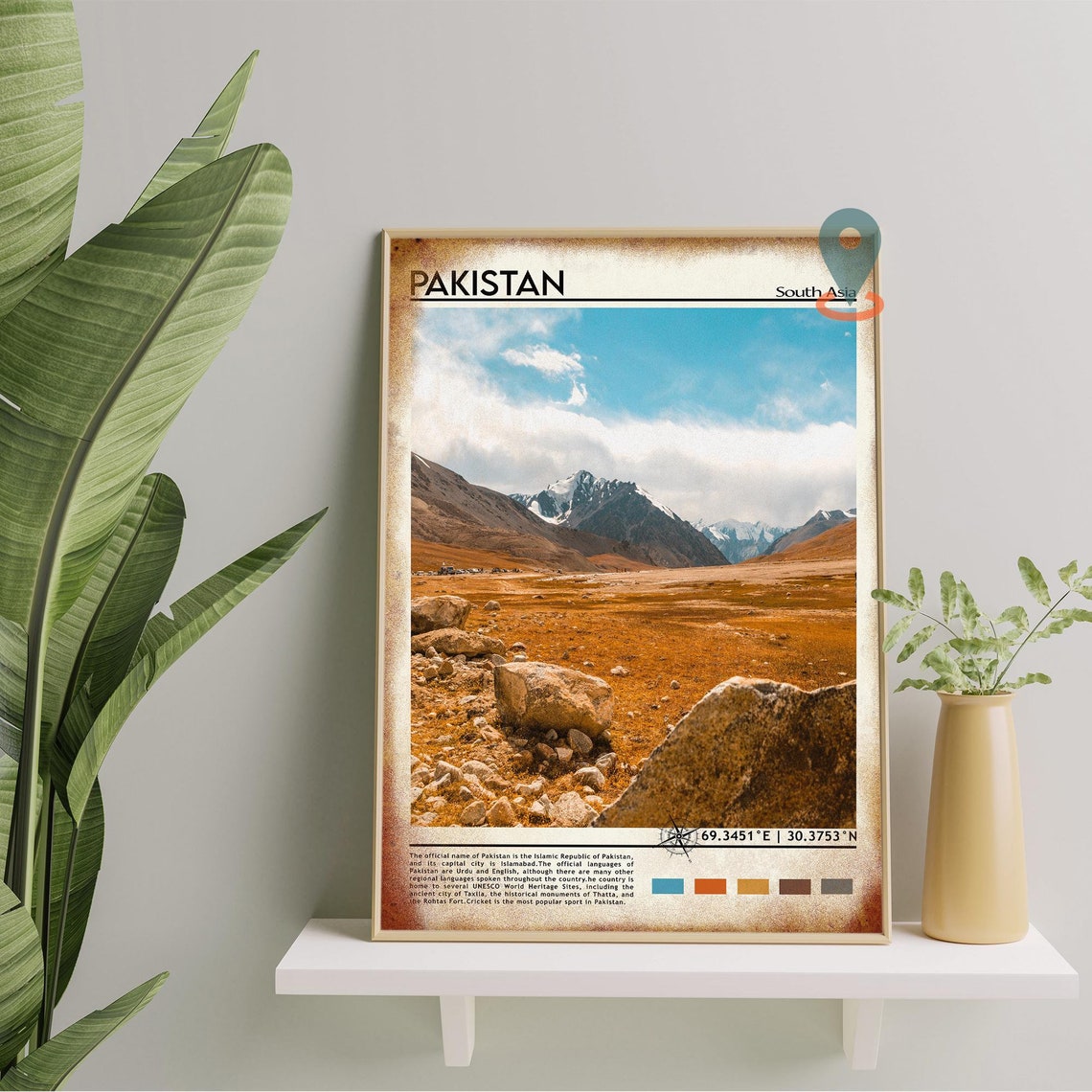 Pakistan Print Pakistan Art Pakistan Poster Pakistan Photo Pakistan Poster Print Pakistan Painting Islamabad Travel Poster Islamabad - Image 2
