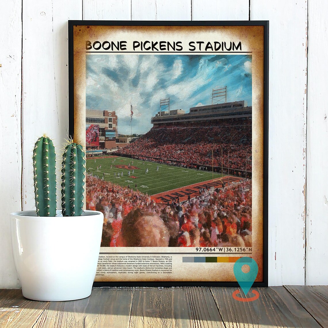 Boone Pickens Stadium Oklahoma State Football Game Day Sports Poster - Image 2