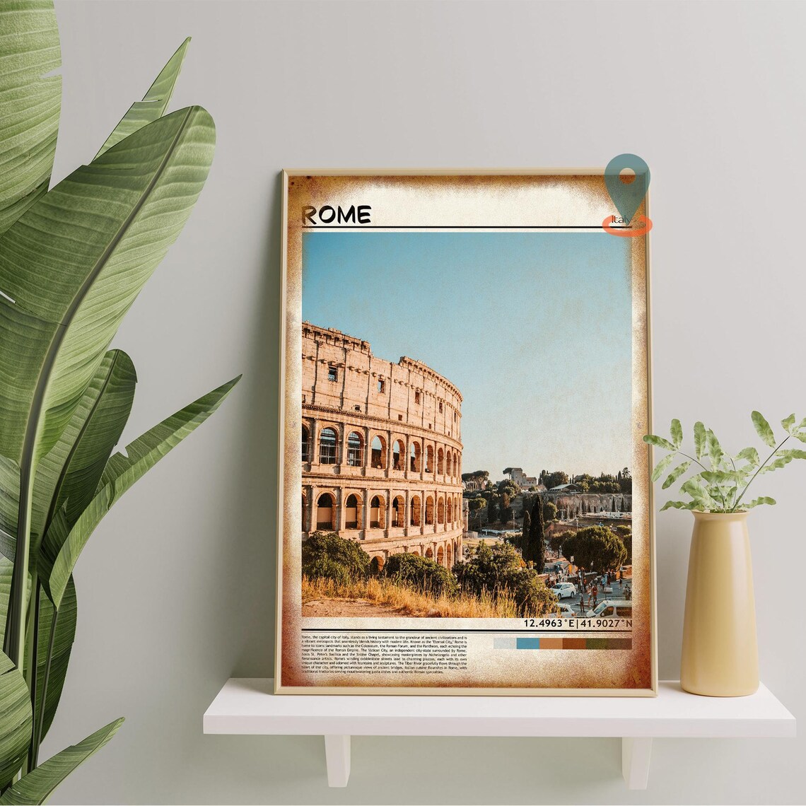 Rome Italy Colosseum Ancient Amphitheater Golden Hour Poster - Image 5
