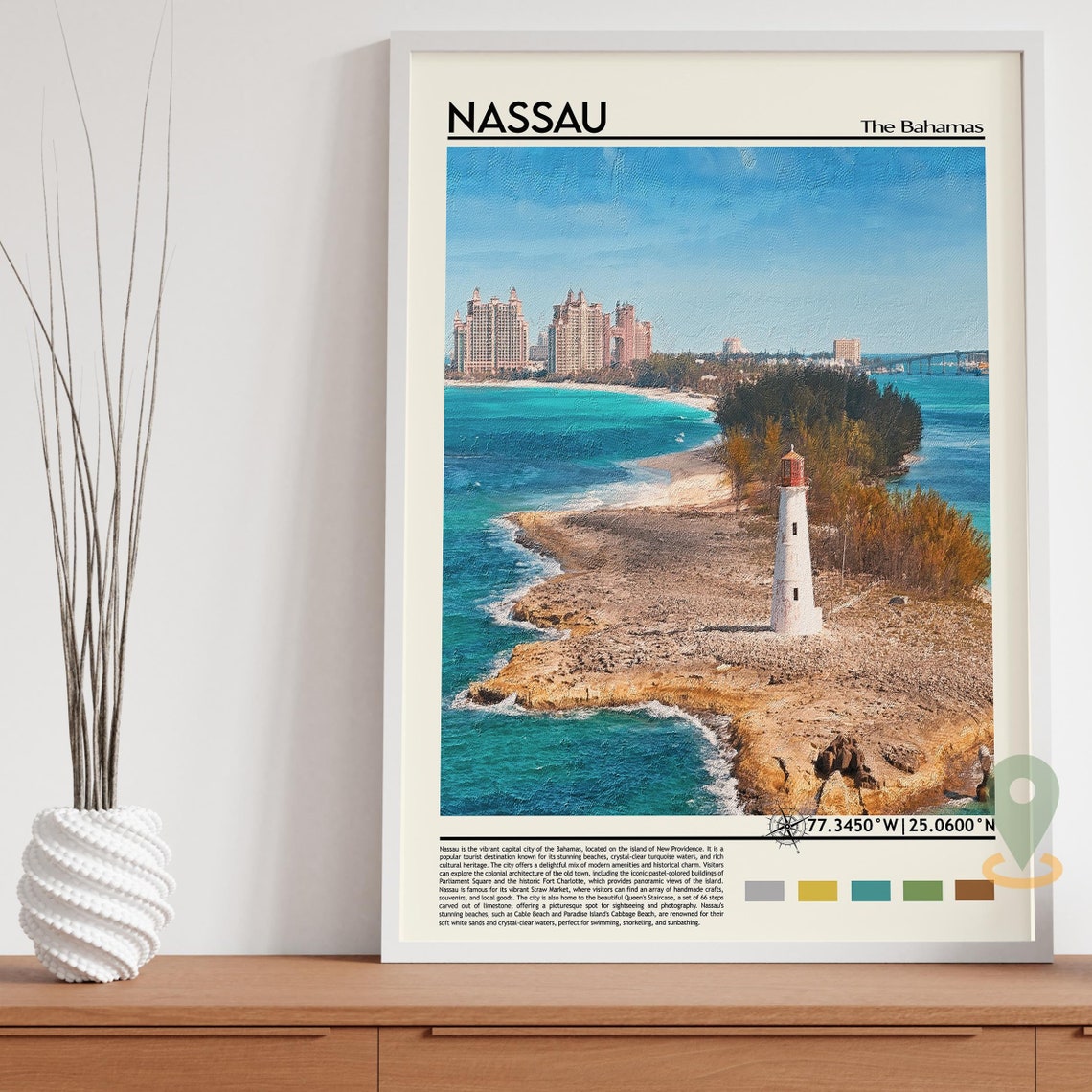 Nassau Print Nassau Poster Nassau Wall Art Nassau Travel Nassau Art Print Nassau Artwork Nassau Photo Nassau Bahamas Print - Image 3