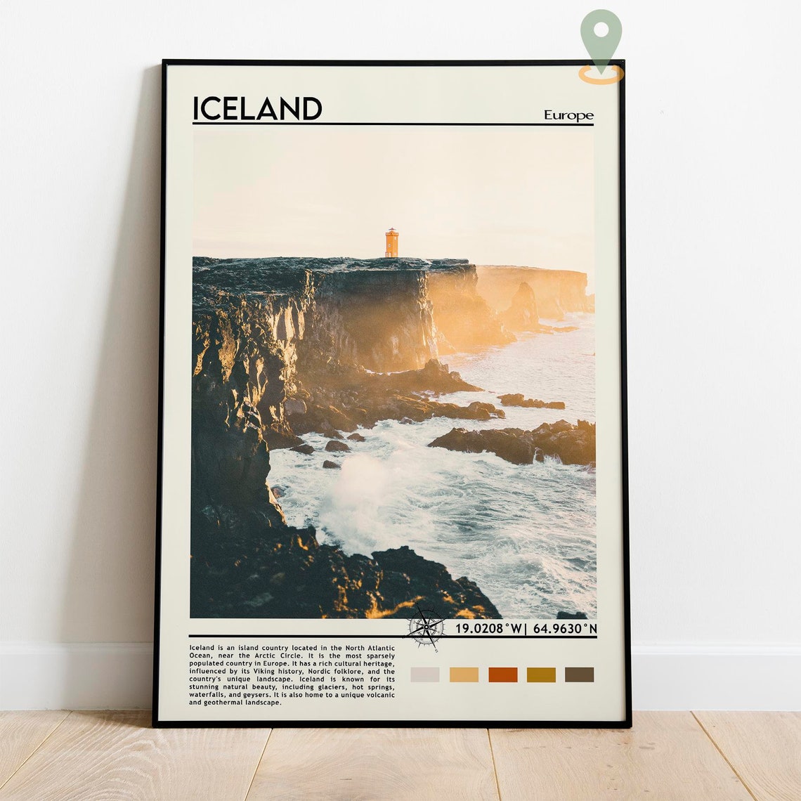 Iceland Print Vintage Iceland Poster Iceland Art Iceland Poster Iceland Photo Iceland Poster Print Reykjavk Poster Travel Gift - Image 5