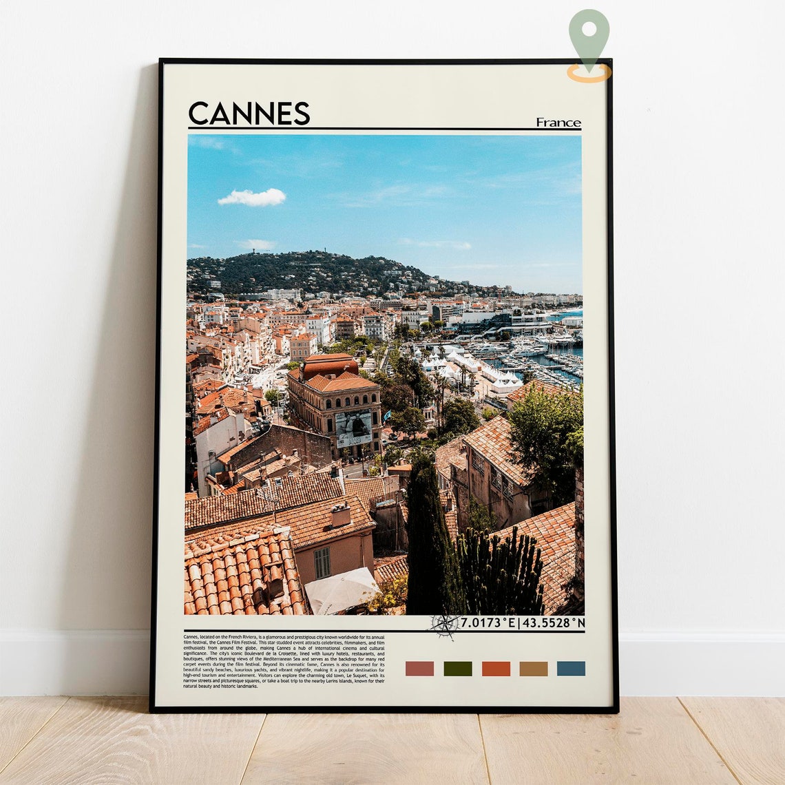 Cannes Print Cannes Poster Cannes Wall Art Cannes Travel Cannes Art Print Cannes Artwork Cannes Photo France Print French Riviera - Image 2