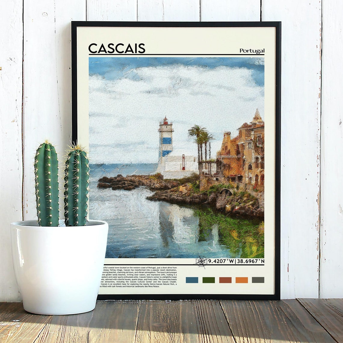 Cascais Print Cascais Poster Cascais Wall Art Cascais Travel Print Cascais Art Print Cascais Artwork Cascais Photo Portugal Print - Image 3