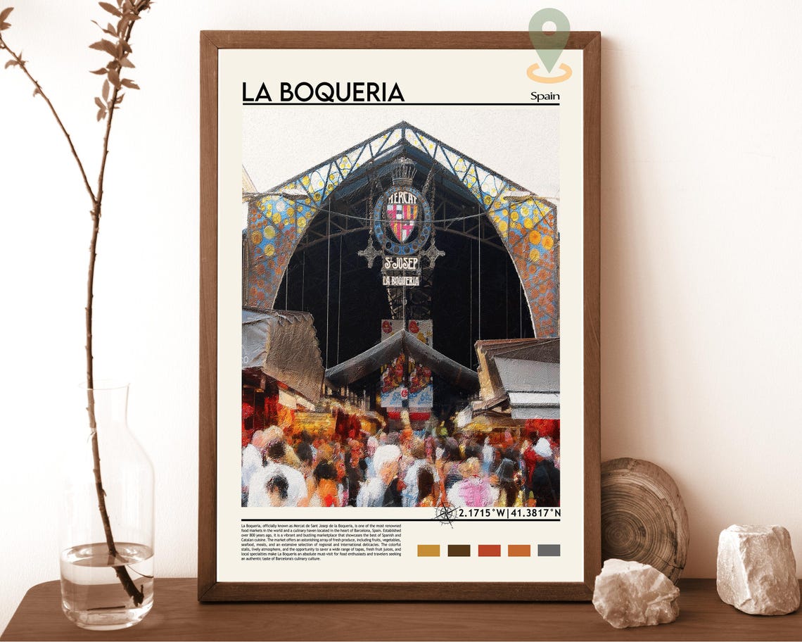 La Boqueria Print La Boqueria Wall Art La Boqueria Poster La Boqueria Photo La Boqueria Poster Print La Boqueria Barcelona Las Ramblas