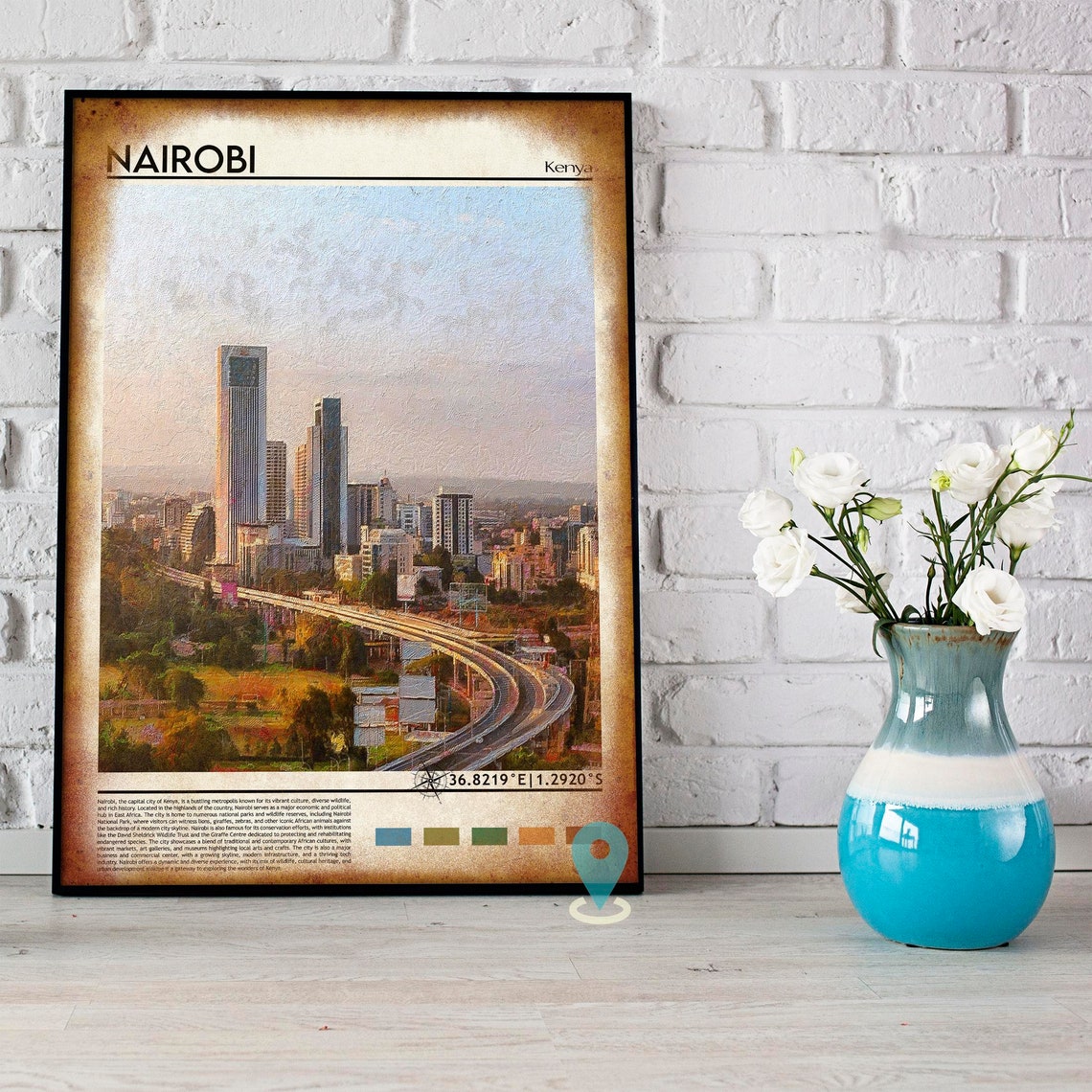 Nairobi Print Vintage Poster Nairobi Wall Art Nairobi Poster Nairobi Photo Nairobi Poster Print Kenya Poster Nairobi City - Image 4
