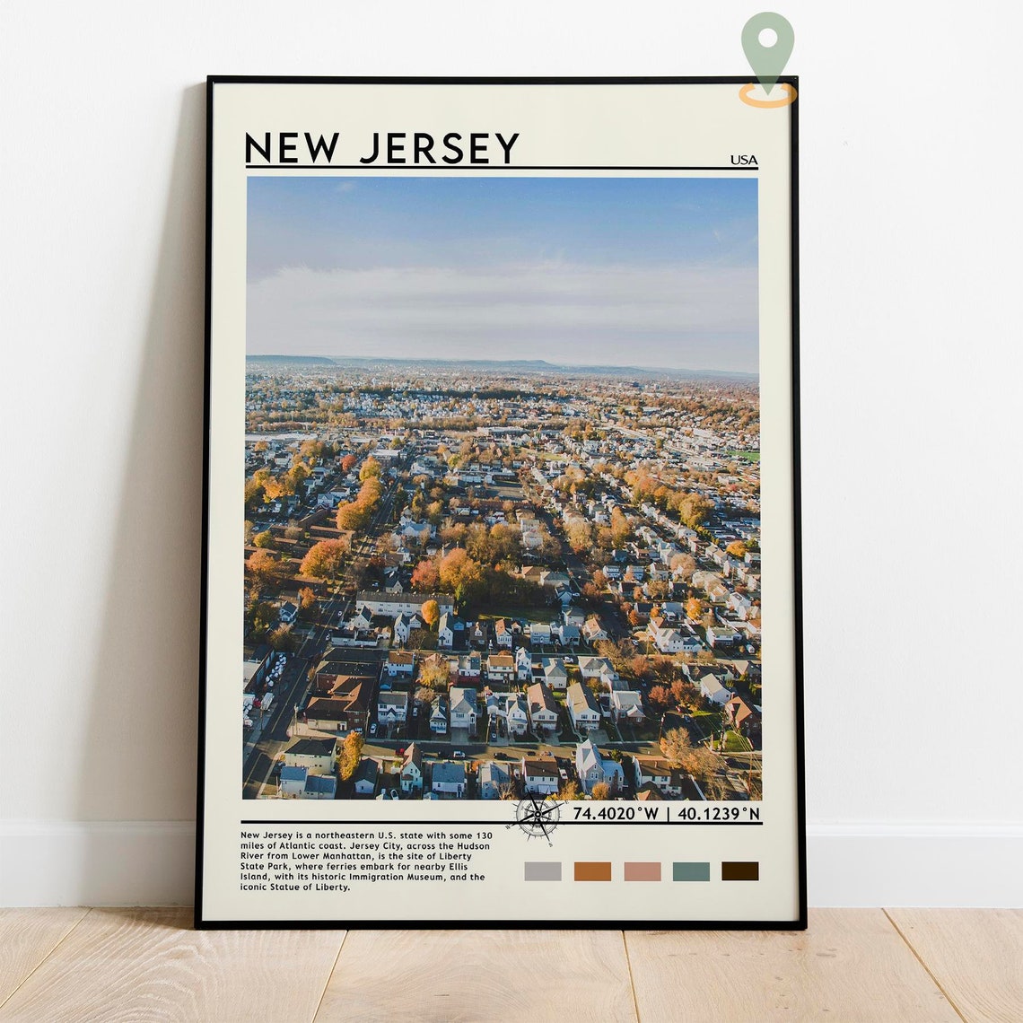New Jersey Travel Poster New Jersey Print New Jersey Wall Art New Jersey Vintage Poster New Jersey Photo New Jersey Poster Print - Image 2
