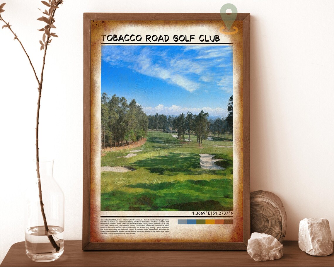 Tobacco Road Golf Club Sanford North Carolina Sandhills Poster - Image 6