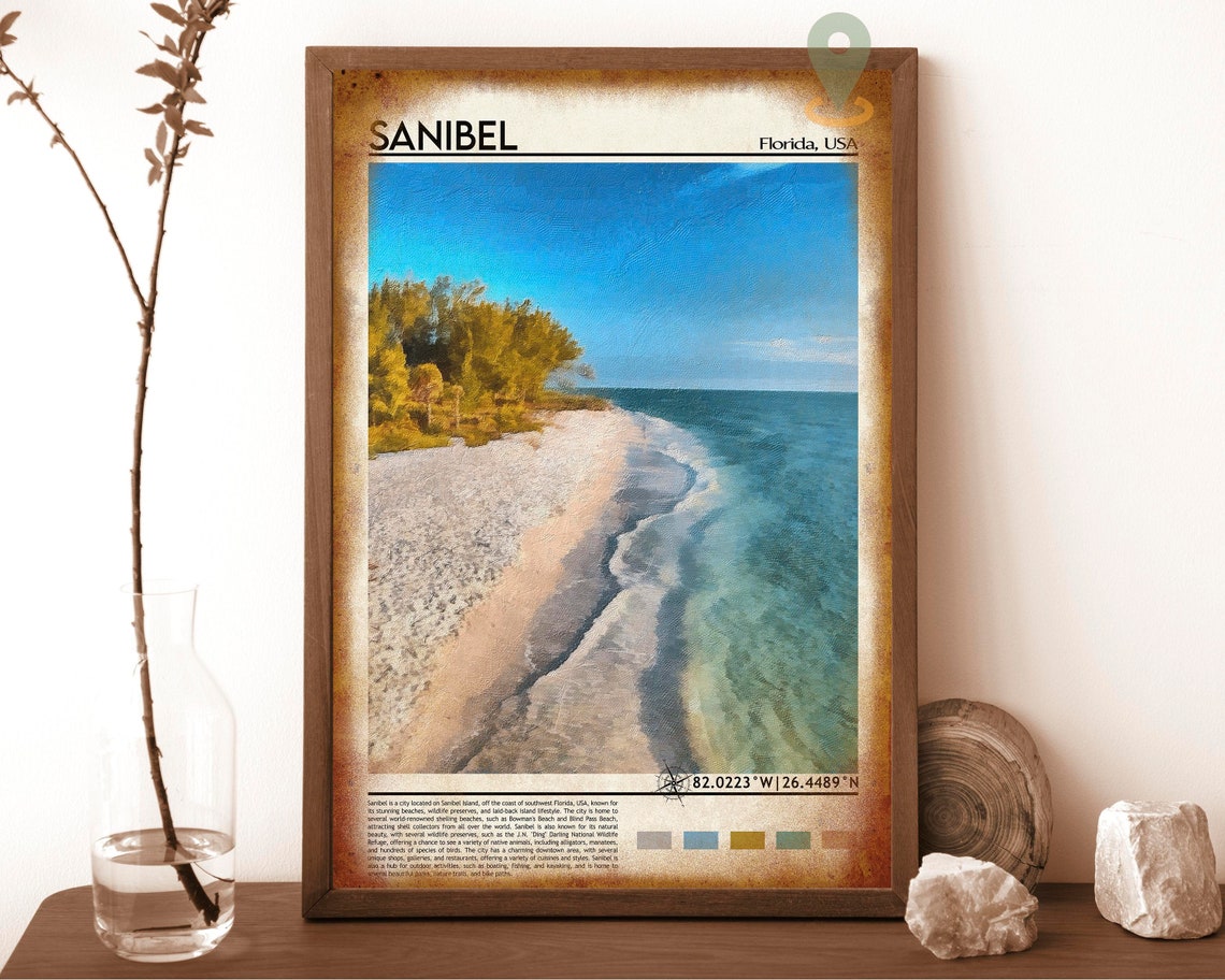 Sanibel Print Sanibel Poster Sanibel Wall Art Sanibel Travel Sanibel Art Print Sanibel Artwork Sanibel Photo Sanibel Florida Print - Image 6