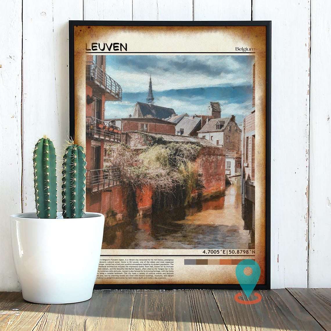 Leuven Print Leuven Wall Art Leuven Poster Leuven Photo Leuven Poster Print Leuven Travel Poster Leuven Belgium Leuven City - Image 4