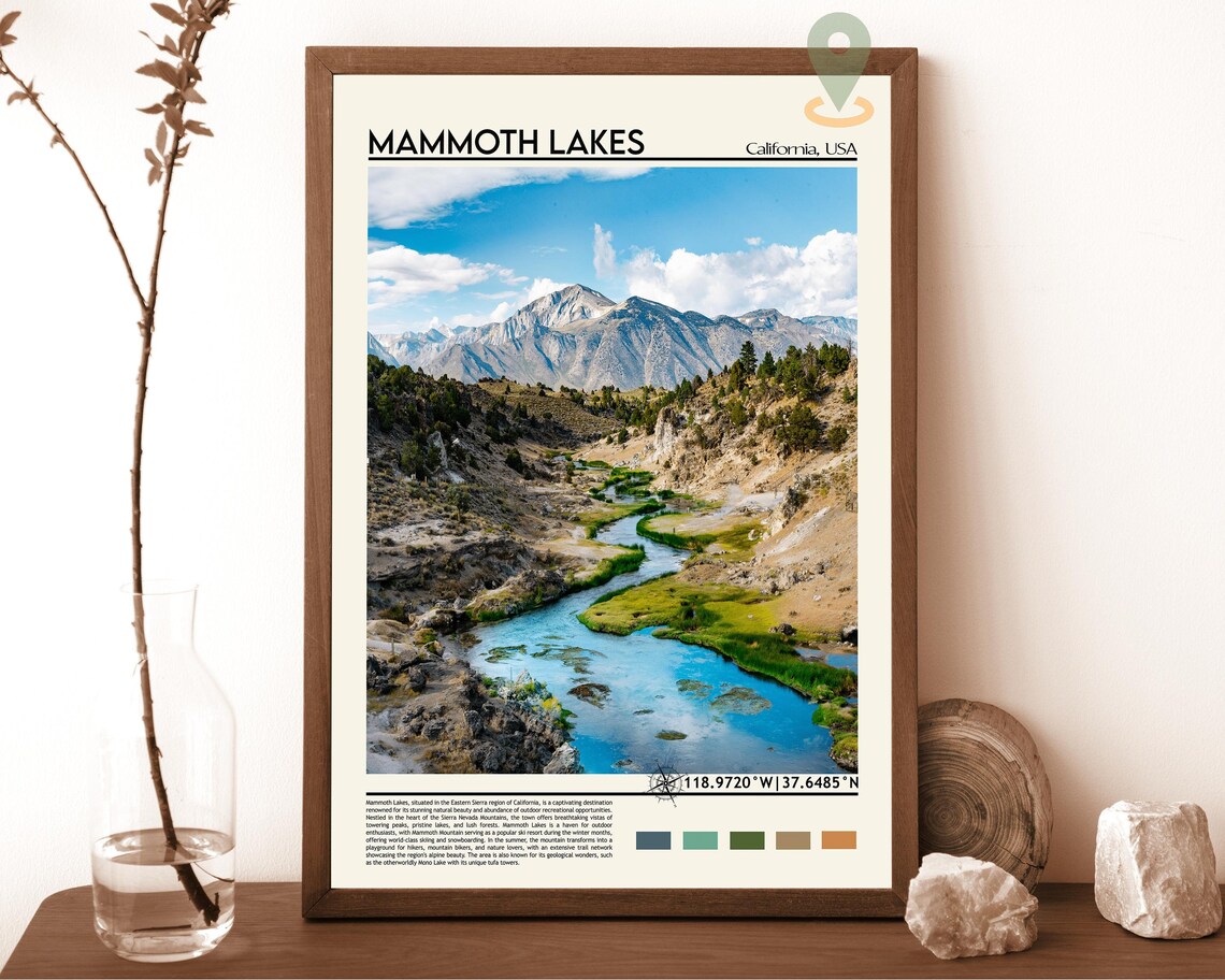 Mammoth Lakes California Sierra Creek Mountain View Photo Poster