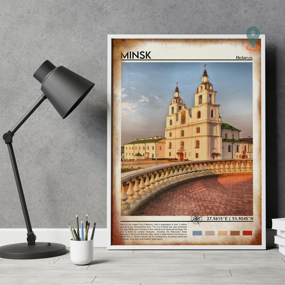 Minsk Print Minsk Poster Minsk Wall Art Minsk Travel Minsk Art Print Minsk Artwork Minsk Photo Minsk Belarus Print Minsk Skyline Art - Image 4