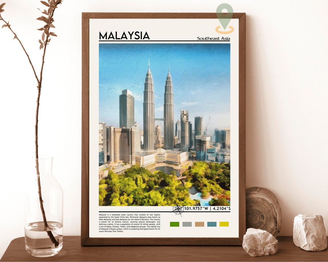 Malaysia Print Malaysia Photo Malaysia Poster Malaysia Painting Malaysia Artwork Malaysia City Kuala Lumpur Poster Malaysia Gift