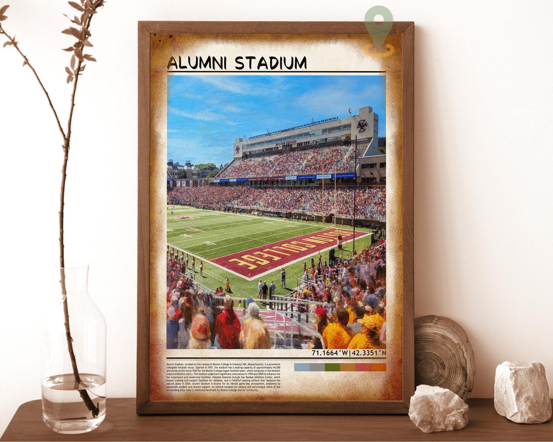 Boston College Alumni Stadium Eagles Football Game Day Poster - Image 6