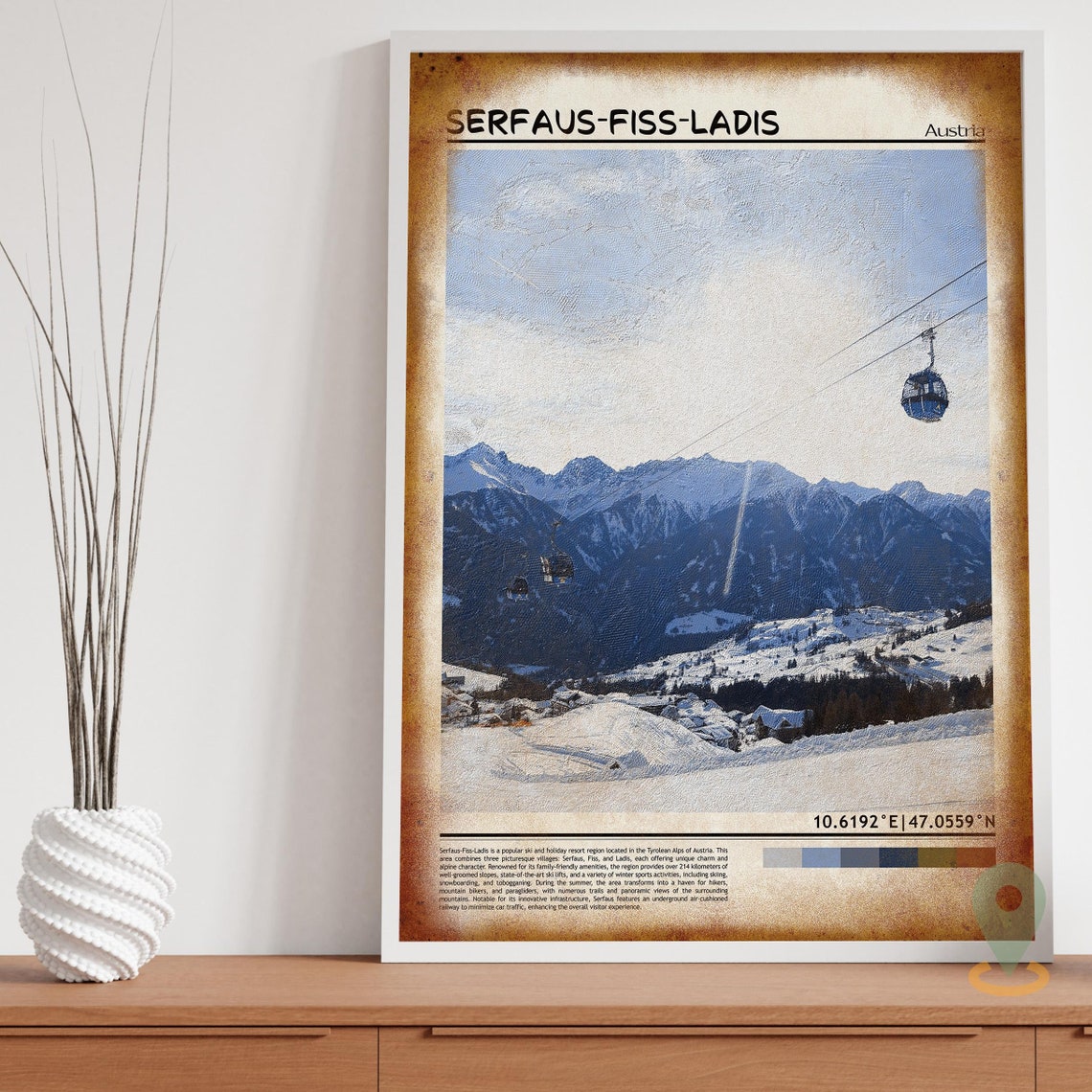 Serfaus Fiss Ladis Print Serfaus Fiss Ladis Wall Art Serfaus Fiss Ladis Poster Serfaus Fiss Ladis Photo Serfaus Fiss Ladis Ski - Image 3