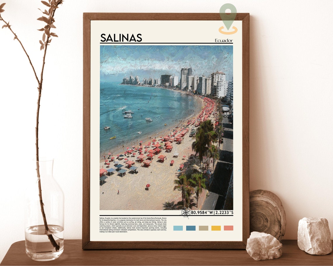 Salinas Print Salinas Wall Art Salinas Poster Salinas Photo Salinas Poster Print Salinas Wall Dcor Salinas Ecuador Poster