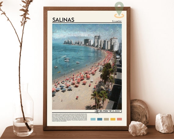 Salinas Print Salinas Wall Art Salinas Poster Salinas Photo Salinas Poster Print Salinas Wall Dcor Salinas Ecuador Poster