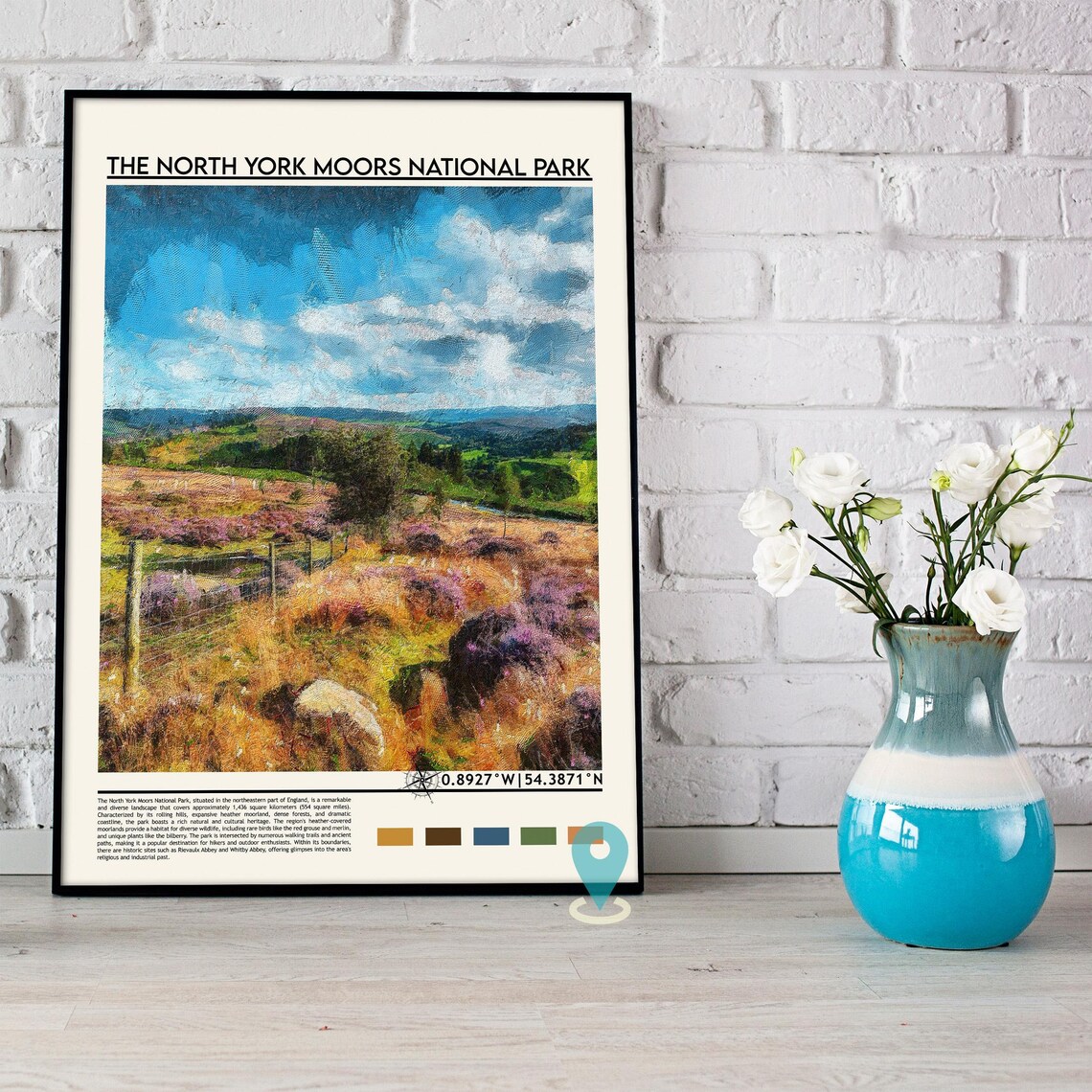 North York Moors England Heather Moorland Scene Art Print for Countryside Lovers - Image 3