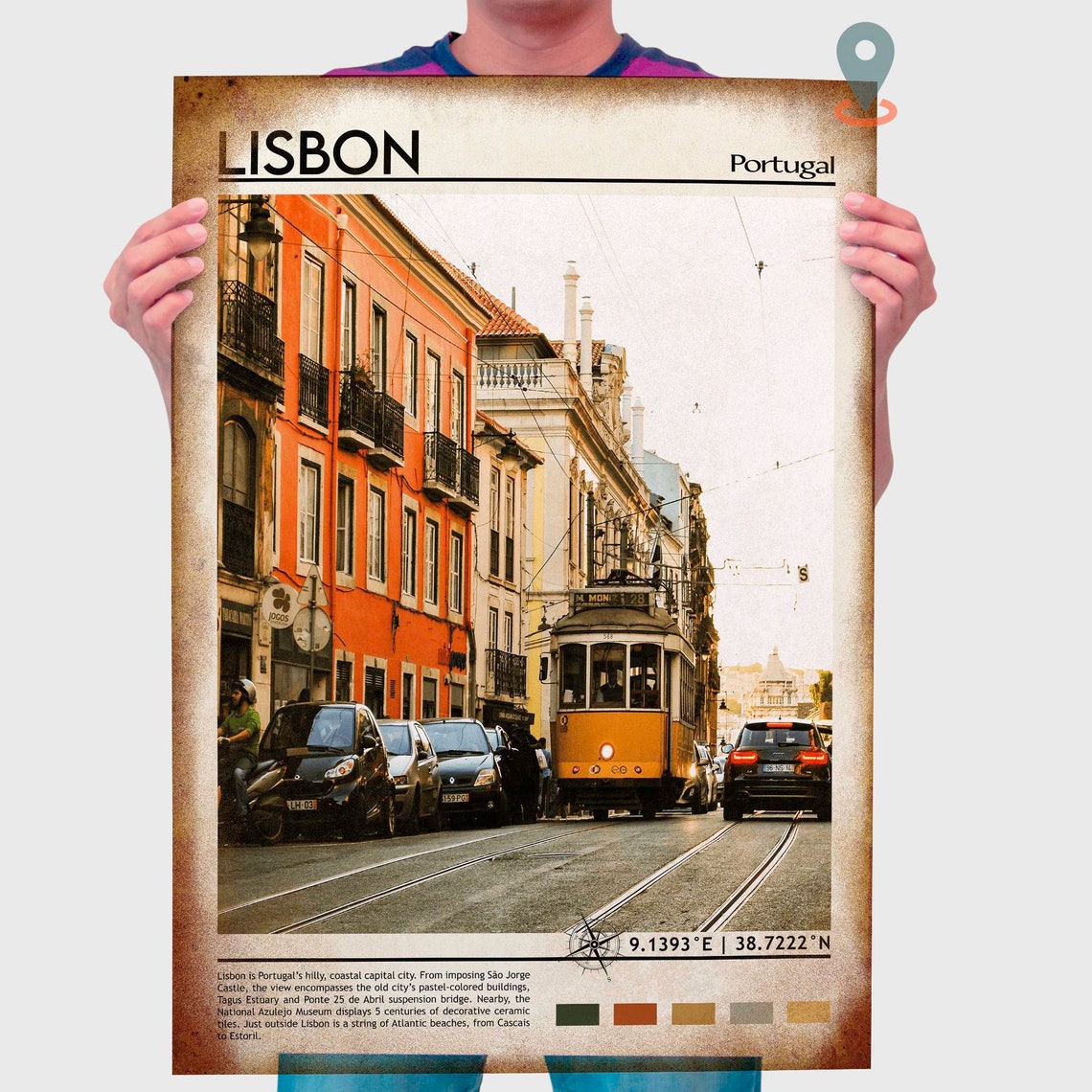 Lisbon Print Lisbon Poster Lisbon Wall Art Lisbon Travel Lisbon Art Print Lisbon Artwork Lisbon Photo Lisbon Lisbon Portugal Print - Image 4
