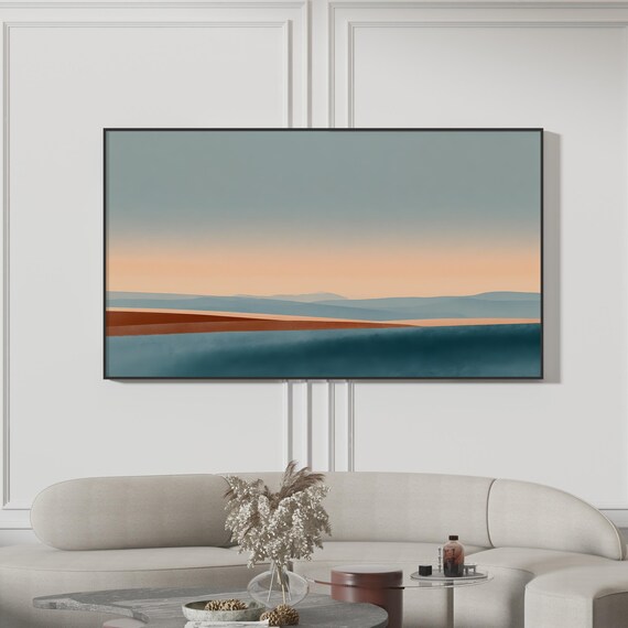 Abstract Landscape Frame Tv Art Minimalist Horizon