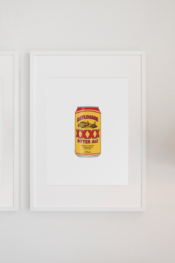 Beer Series Xxxx Bitter Art Print, Aussie Beer