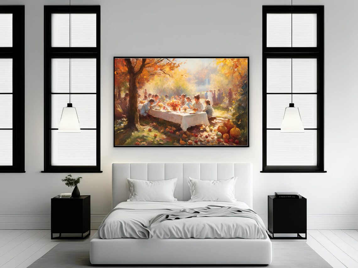 Thanksgiving Dinner Feast - Rustic Autumn Decor - Image 2