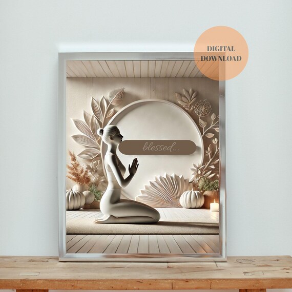 Meditating Woman, Yoga Pose Art Print