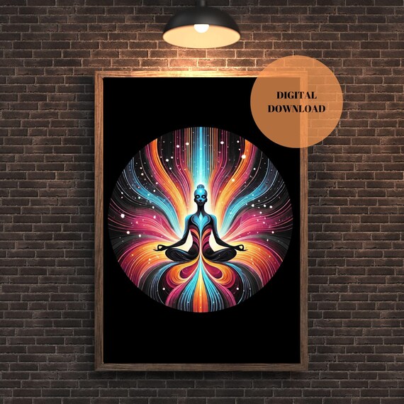 Yogi Meditating Yoga Pose, Mindfulness Gift