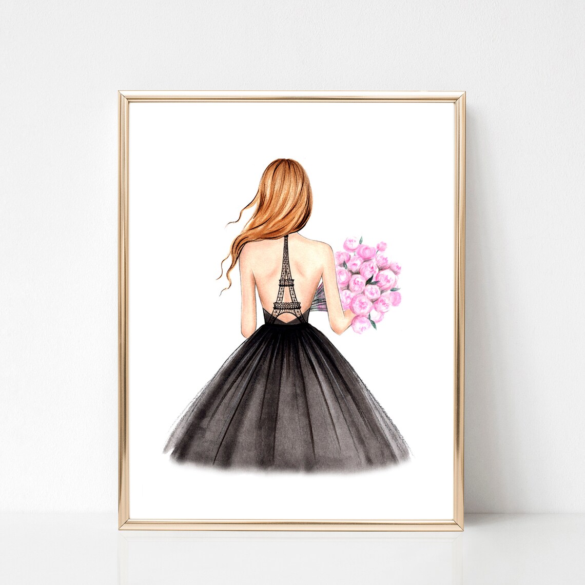 Paris Fashion Illustration, Eiffel Tower Art Print - Image 5