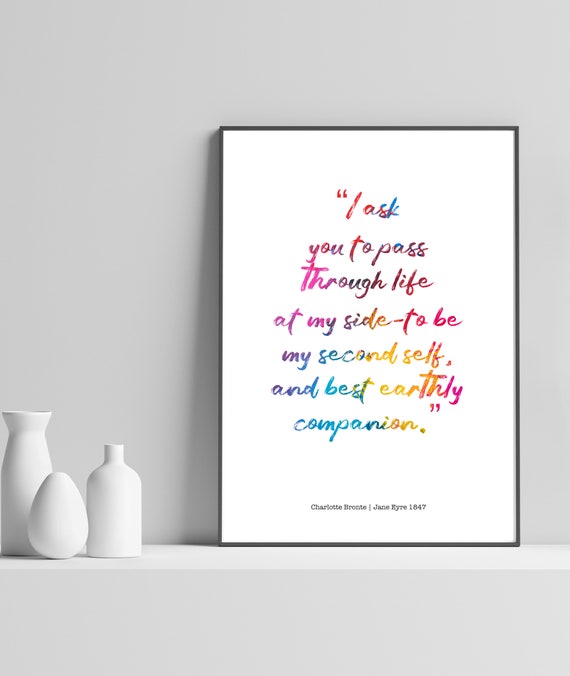 My Second Self Best Earthly Companion Quote Print
