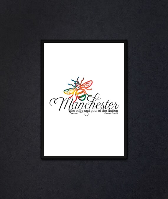 This Is Manchester Quote Print We Do Things Differently Here Wall Art Motivational Poster Abstract Colourful Unframed Home Decor Gift