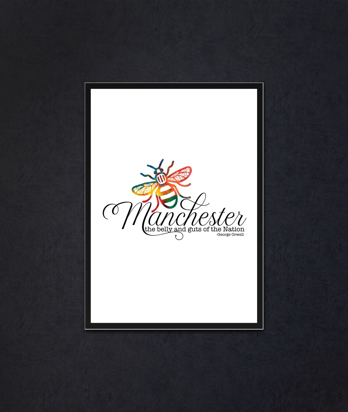 This Is Manchester Quote Print We Do Things Differently Here Wall Art Motivational Poster Abstract Colourful Unframed Home Decor Gift