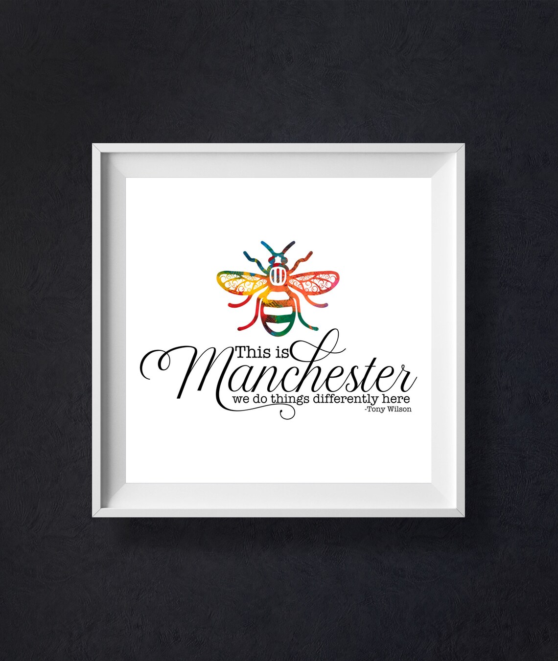 This Is Manchester Quote Print Iconic Wall Art Inspirational Home Decor Northern Pride Poster Minimalist
