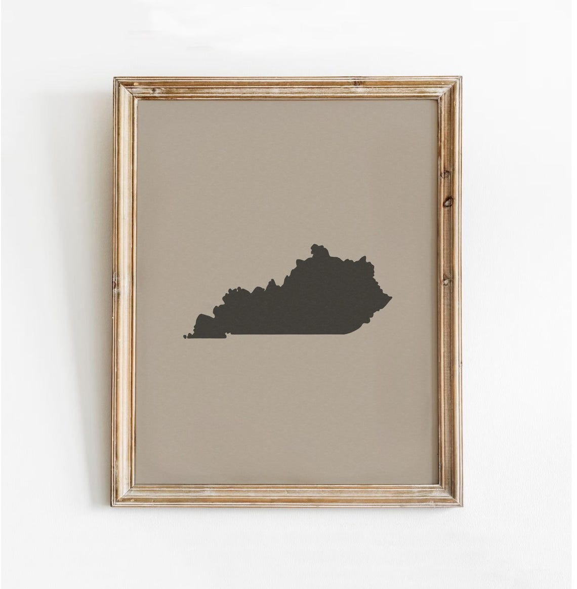 Kentucky State Silhouette Minimalist Map Art Neutral Home Decor Poster