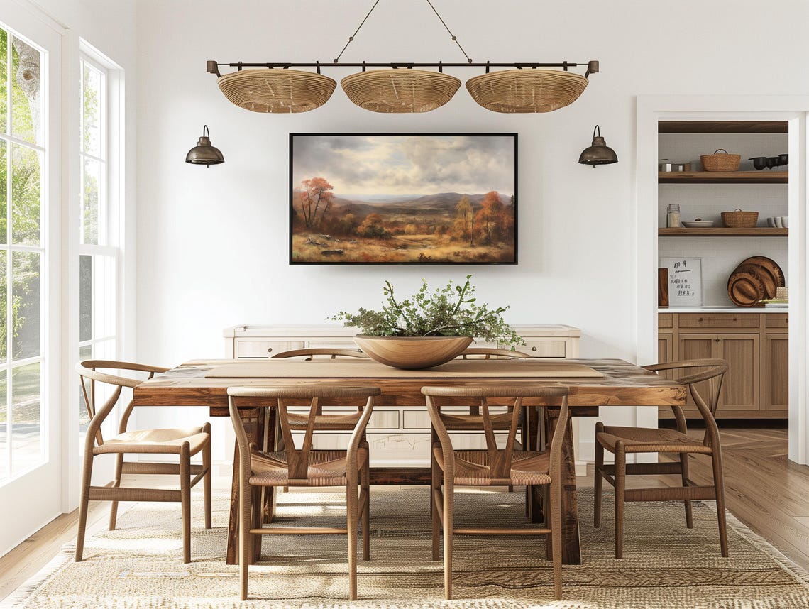 Frame Tv Art Fall Landscape Dark Moody Fall Tv Art Rustic Fall Vintage Autumn Field Autumn Fall Thanksgiving 169 Ratio Tv17 - Image 4