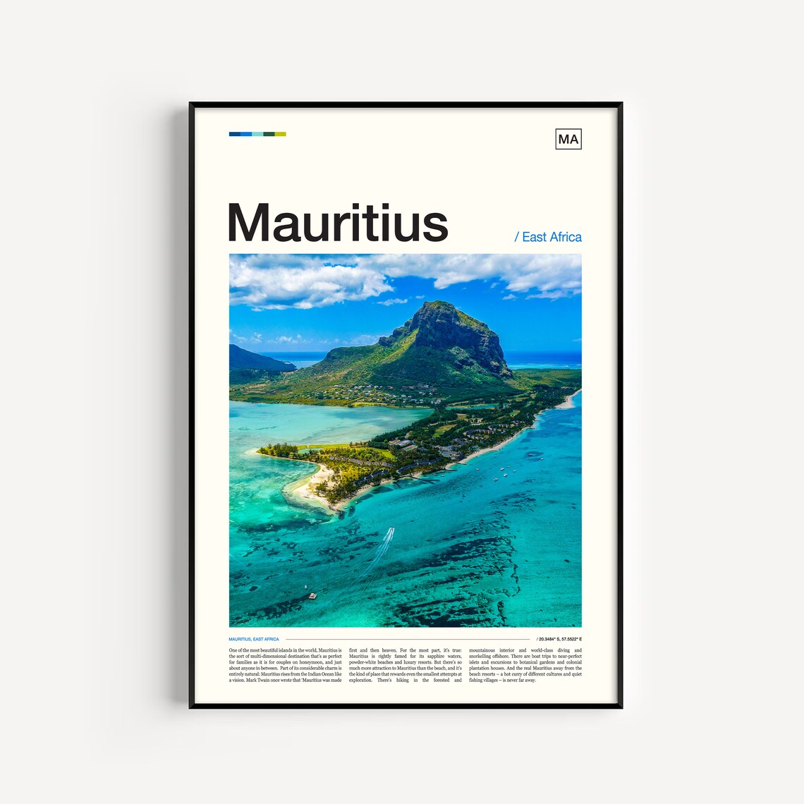 Mauritius Travel Africa Art Print