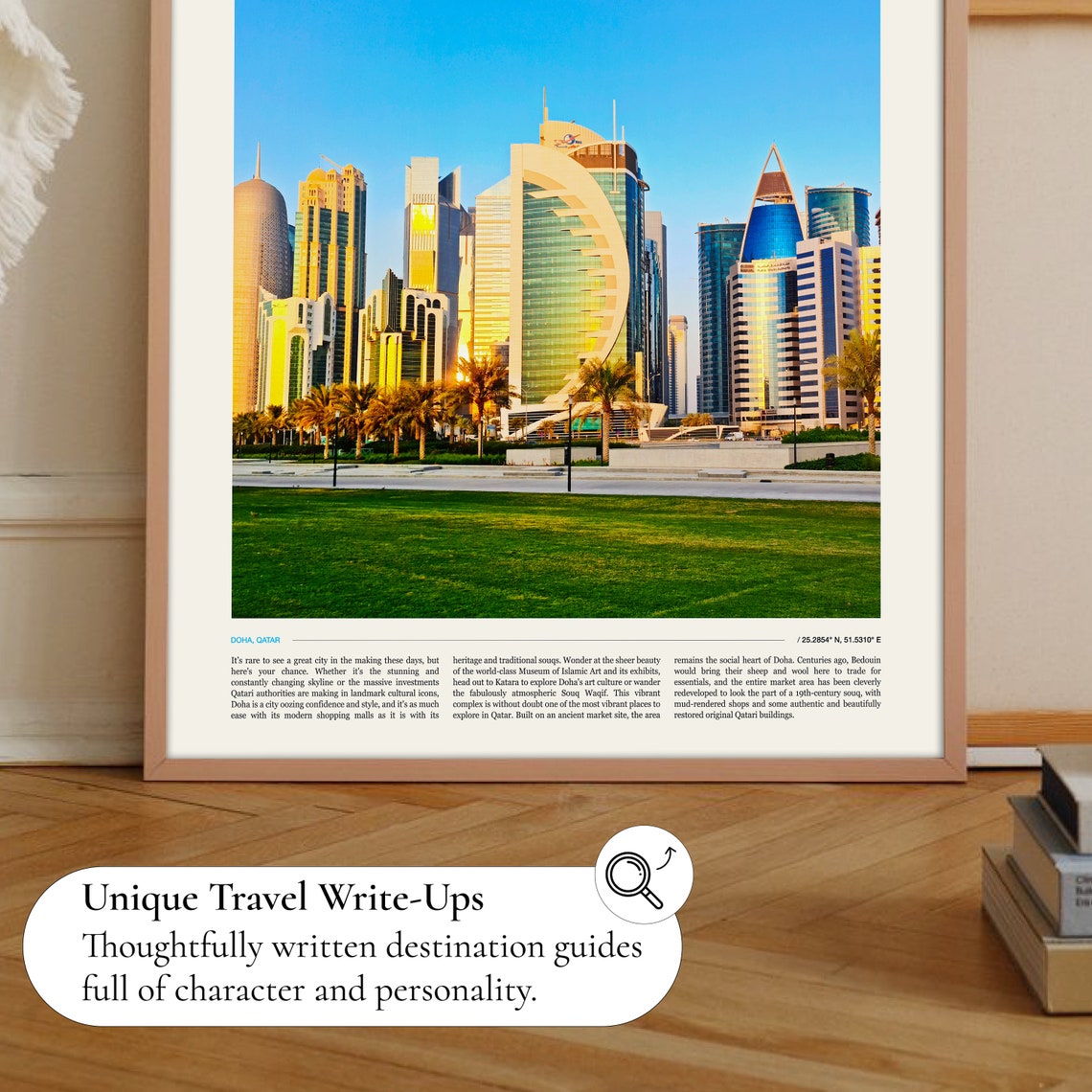 Doha Qatar West Bay Skyline Cityscape Photography Travel Poster - Image 2