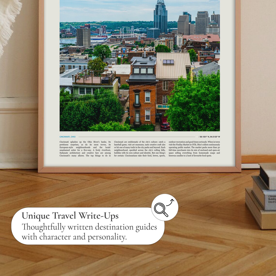 Cincinnati Skyline Travel Poster, City Wall Art - Image 2