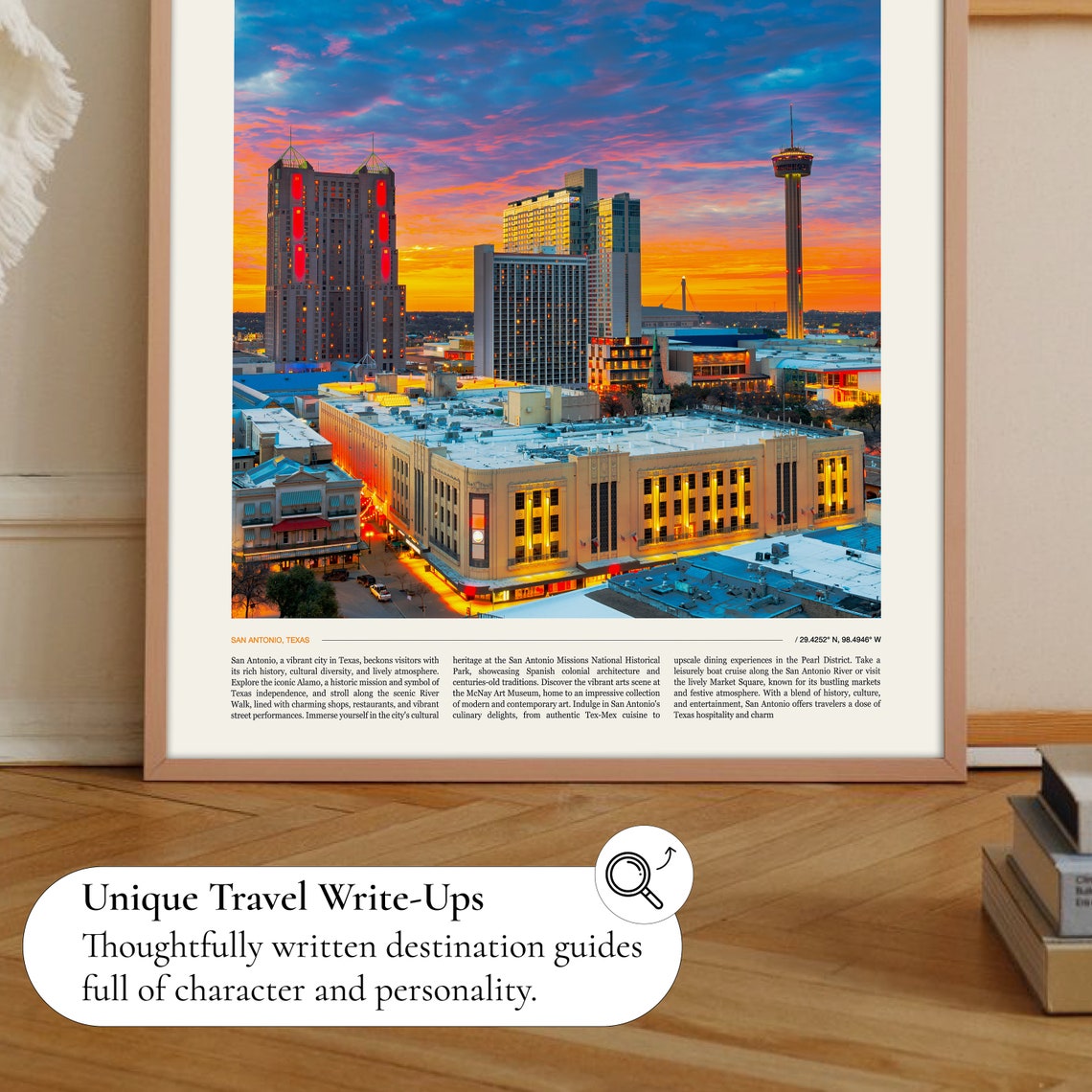 San Antonio Texas Downtown Sunset Skyline Evening Photo Poster - Image 2