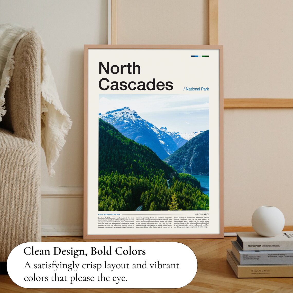 North Cascades National Park Snowy Mountain Peaks Photo Poster - Image 2