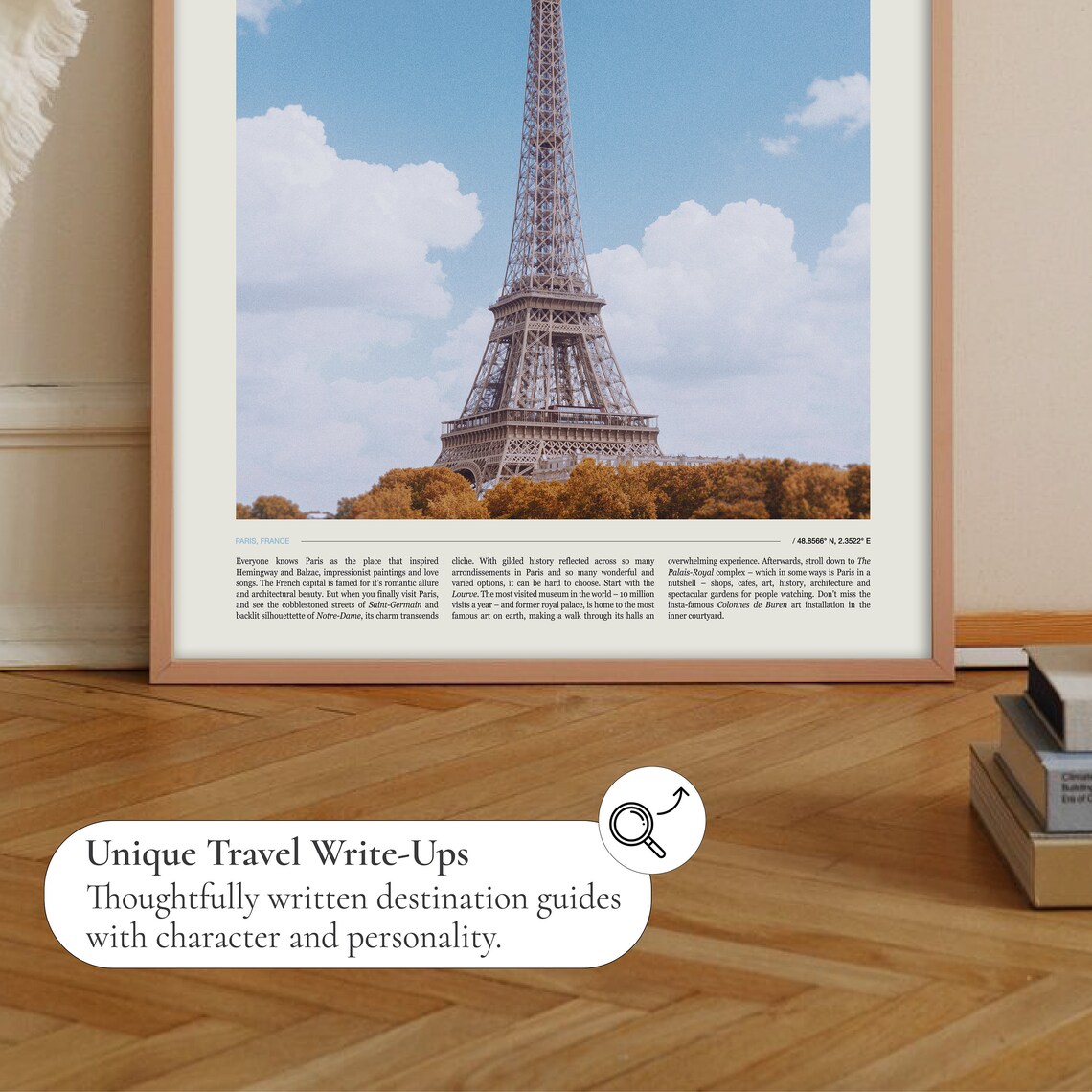 Paris Eiffel Tower Travel Poster, Paris Wall Decor - Image 2