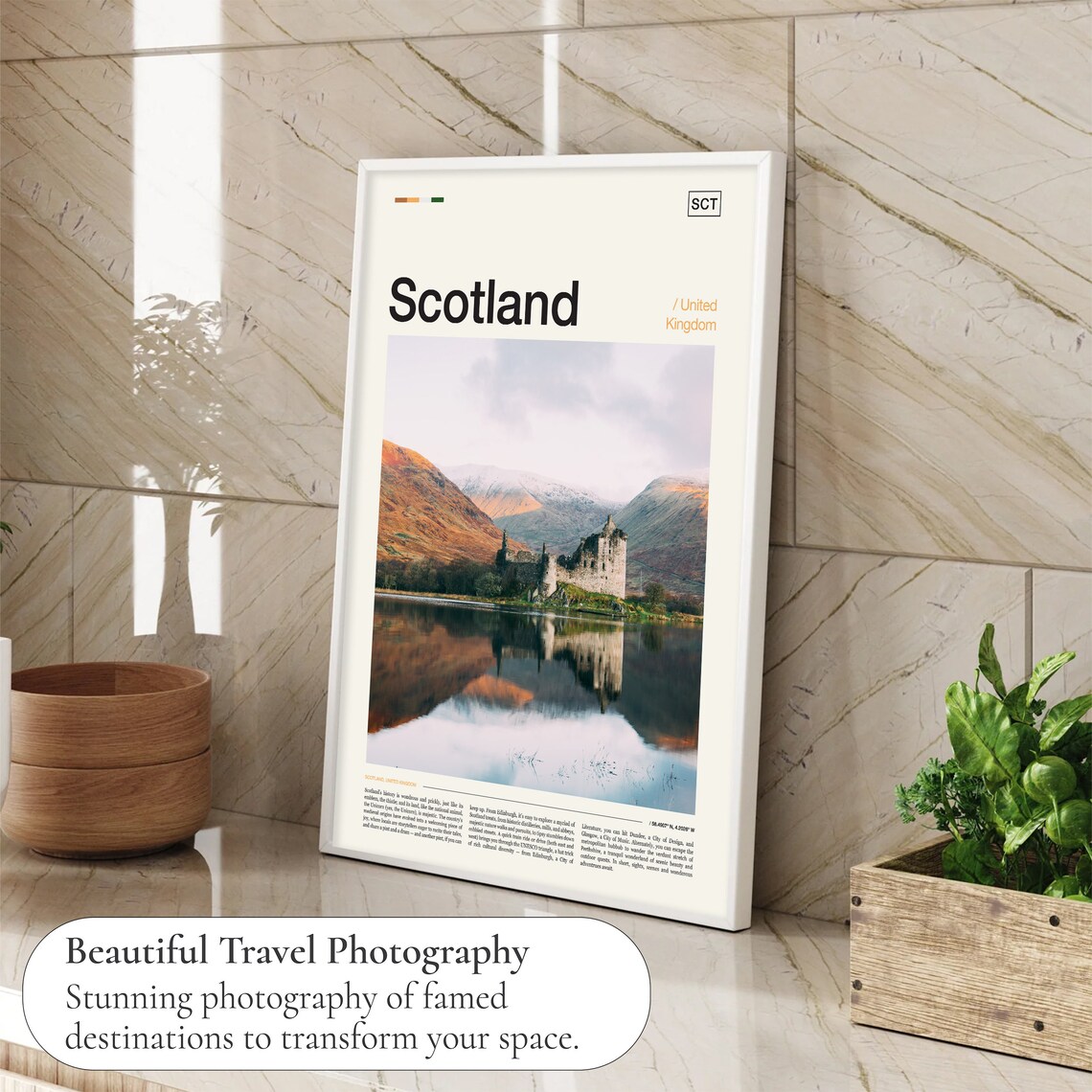 Scotland Travel Poster, Scottish Highlands Wall Art - Image 4