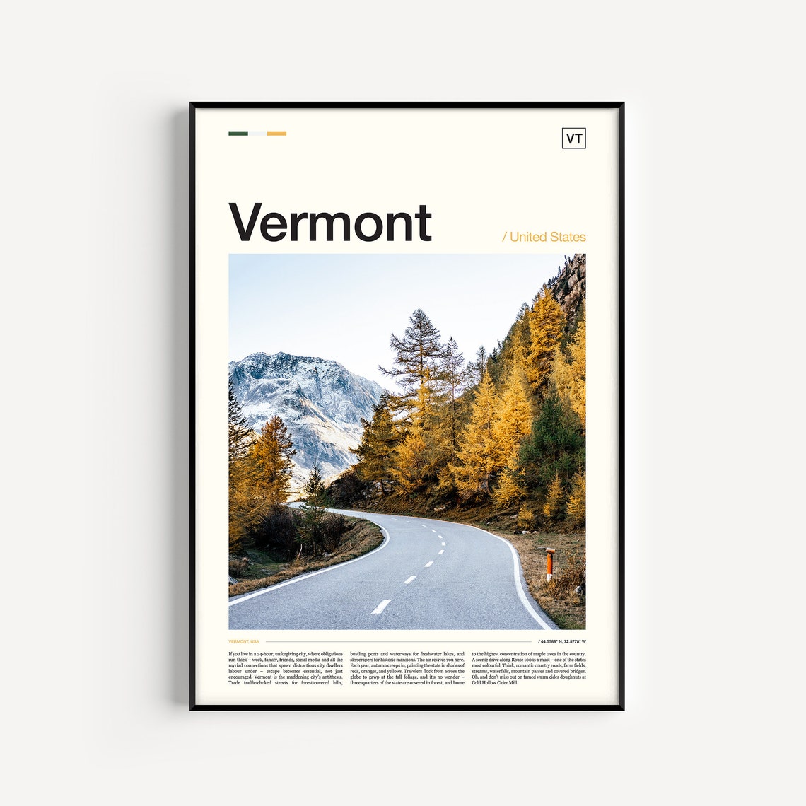 Vermont Print Vermont Art Vermont Poster Vermont Wall Art Vermont Landscape Vermont Travel Poster Vermont Photography Vermont Art Print