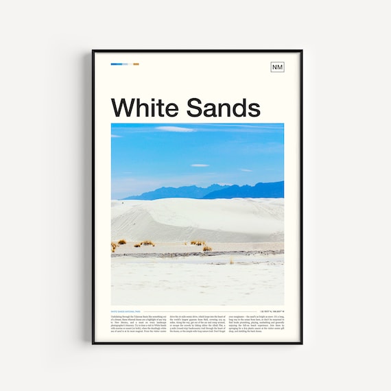 White Sands National Park Gypsum Dunes New Mexico Desert Photo Poster