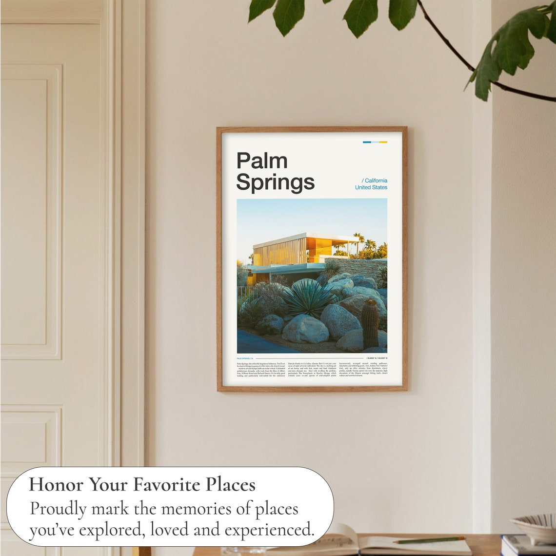 Palm Springs Mid Century Modern Desert Home Architecture Poster - Image 5