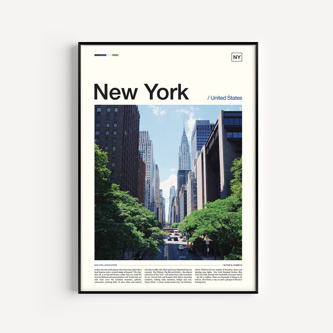 New York Manhattan Poster Print
