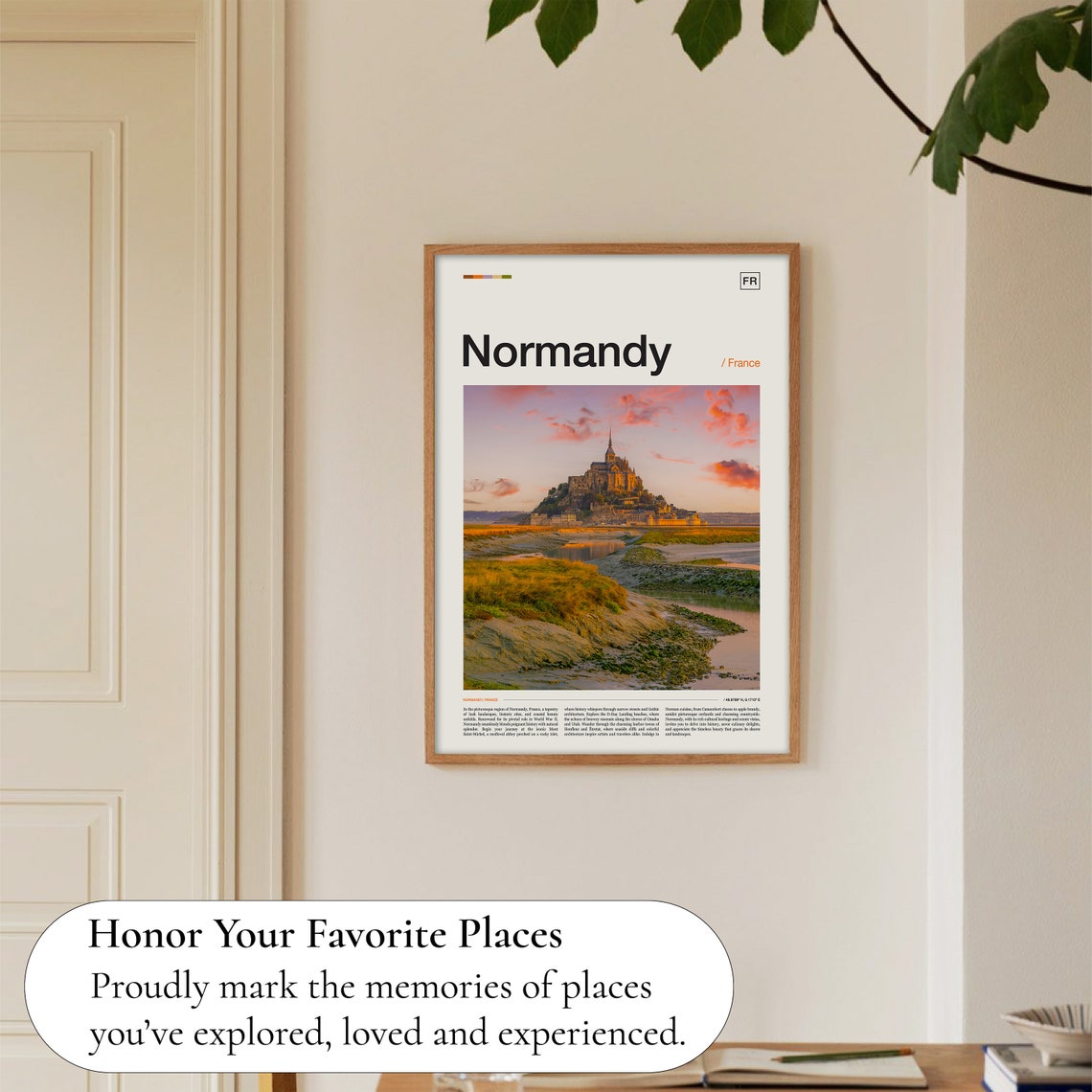Normandy Art France Art France Print France Poster Mont Saint Michel France Wall Art Travel Wall Art Travel Poster Travel Print - Image 5