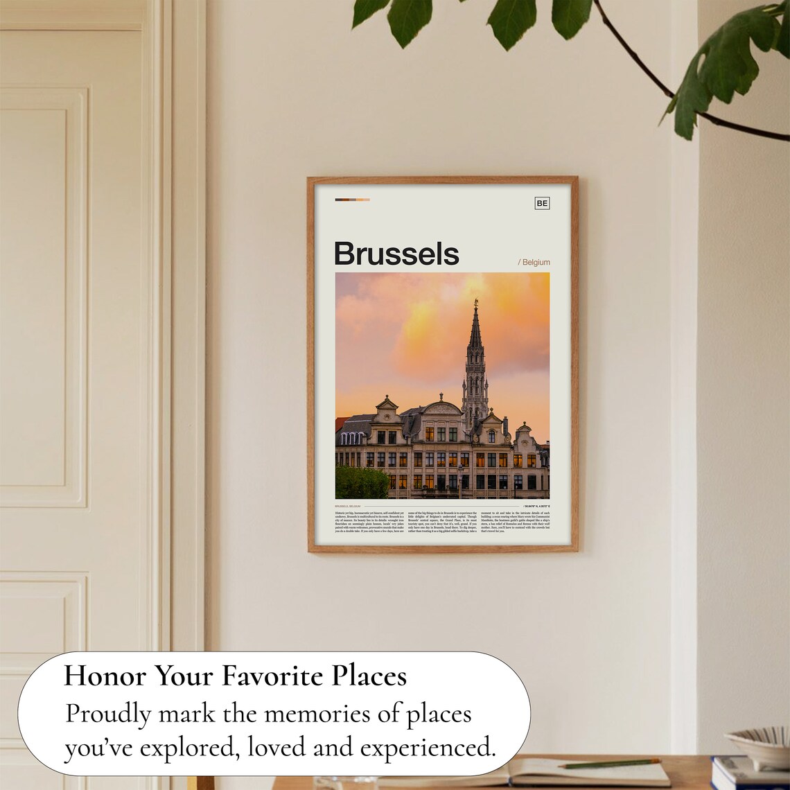 Brussels Travel Poster, Belgium City Print - Image 5