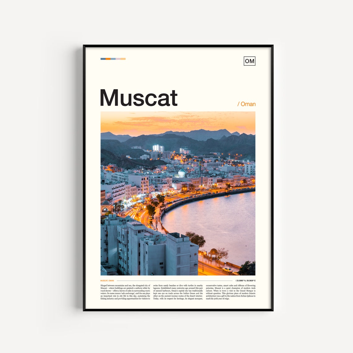 Muscat Print Muscat Poster Muscat Wall Art Muscat Art Print Muscat Artwork Muscat Photo Muscat Travel Oman Print Oman Poster