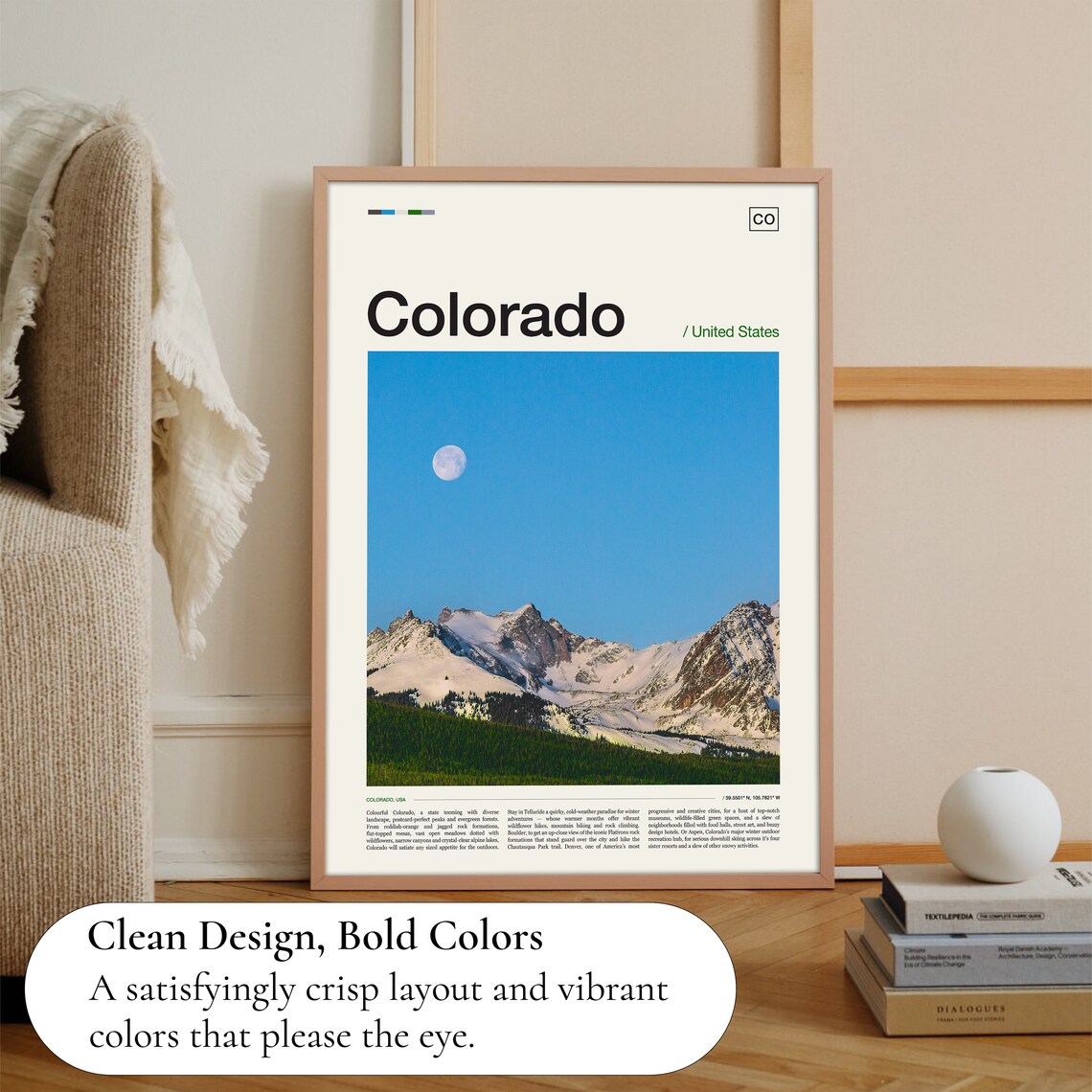 Colorado Mountains Landscape Travel Poster - Image 3